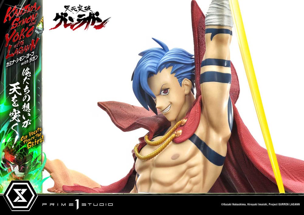 Gurren Lagann Ultimate Premium Masterline Series Statue 1/4 Kamina, Simon & Yoko with Lagann Deluxe Bonus Version 97 cm - Preorder - ETA: 20.01.2026