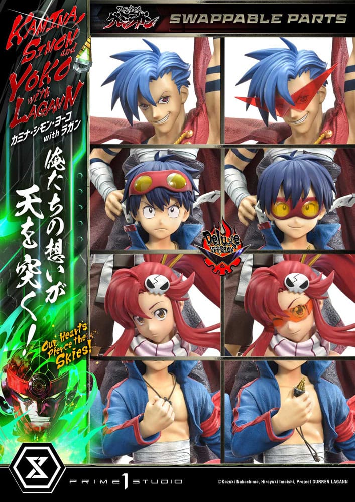 Gurren Lagann Ultimate Premium Masterline Series Statue 1/4 Kamina, Simon & Yoko with Lagann Deluxe Bonus Version 97 cm - Preorder - ETA: 20.01.2026