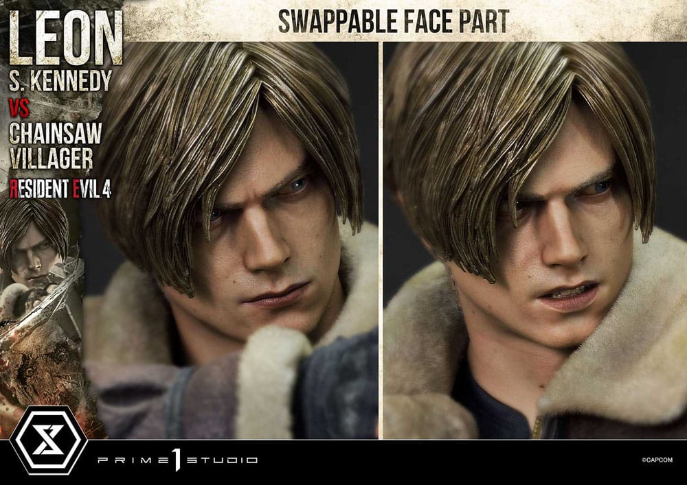 Resident Evil 4 Ultimate Premium Masterline Series Statue 1/4 Leon S. Kennedy vs. Chainsaw Villager 76 cm - Preorder - ETA: 25.10.2026