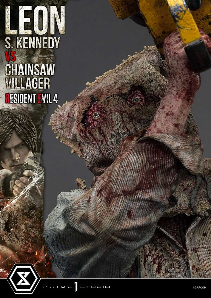Resident Evil 4 Ultimate Premium Masterline Series Statue 1/4 Leon S. Kennedy vs. Chainsaw Villager 76 cm - Preorder - ETA: 25.10.2026