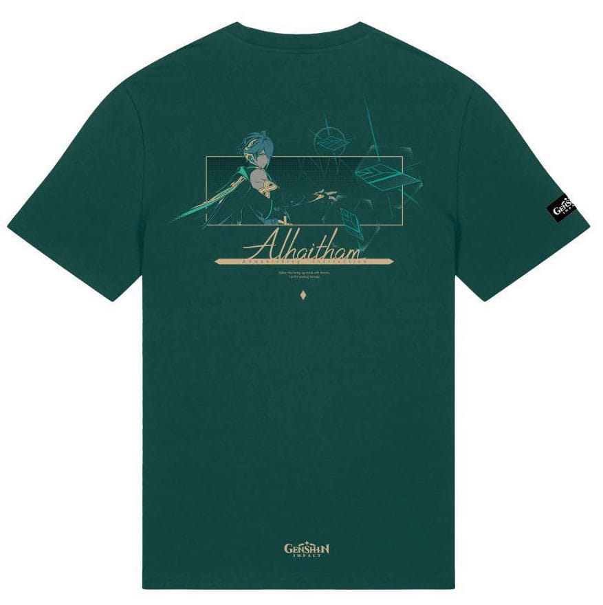 Genshin Impact T-Shirt Alhaitham Green Größe L - Versand: 5-7 Tage nach Bestellung