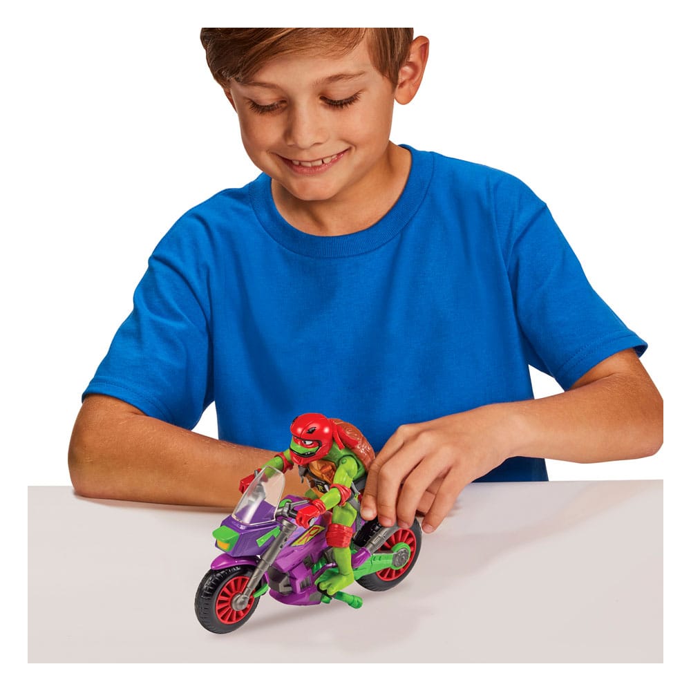 Die Abenteuer der Teenage Mutant Ninja Turtles Actionfigur mit Fahrzeug Raphael & Purple Dragon 12 cm - Versand: 5-7 Tage nach Bestellung