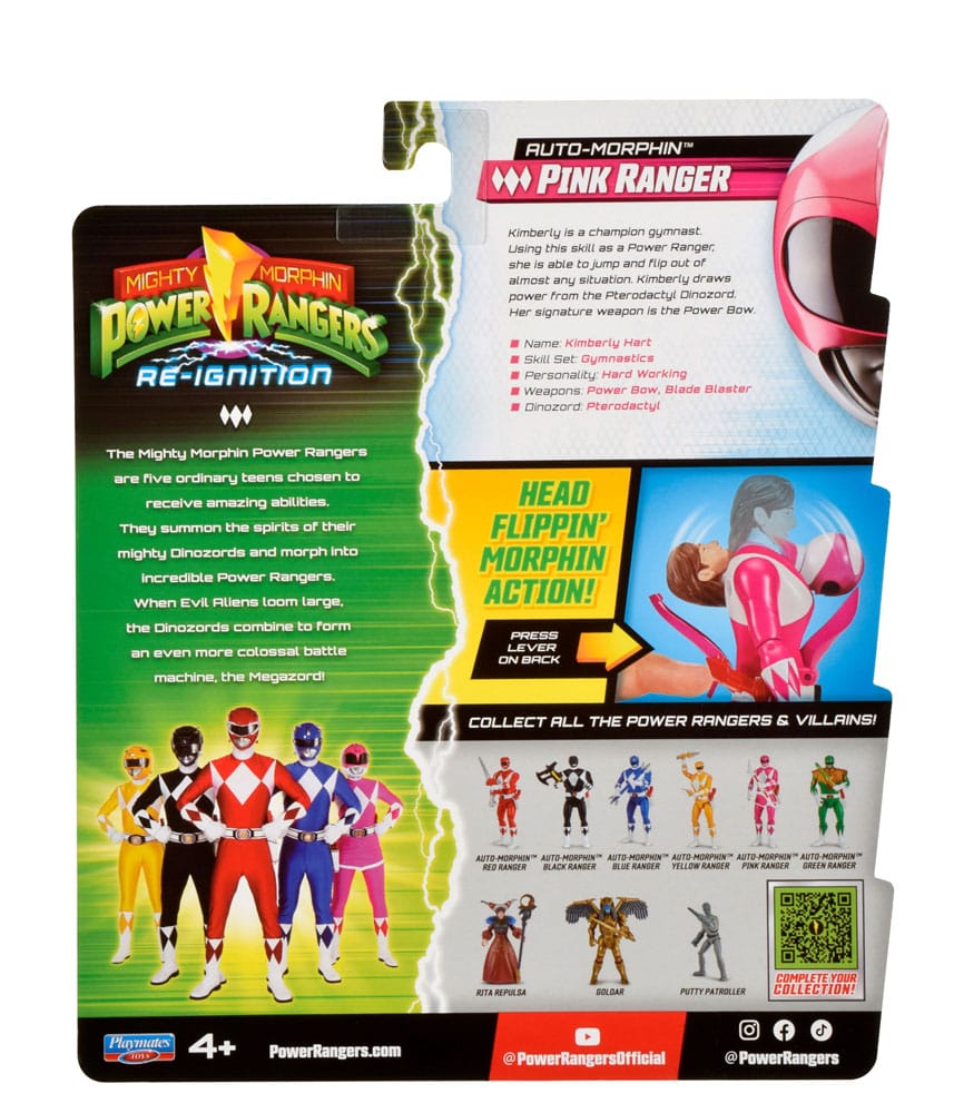Power Rangers Actionfigur Auto-Morphin Pink Ranger 12 cm - Preorder - ETA: 09.12.2025