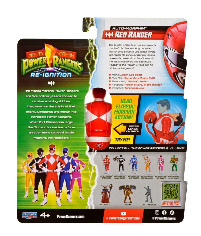 Power Rangers Actionfigur Auto-Morphin Red Ranger 12 cm - Preorder - ETA: 05.01.2026