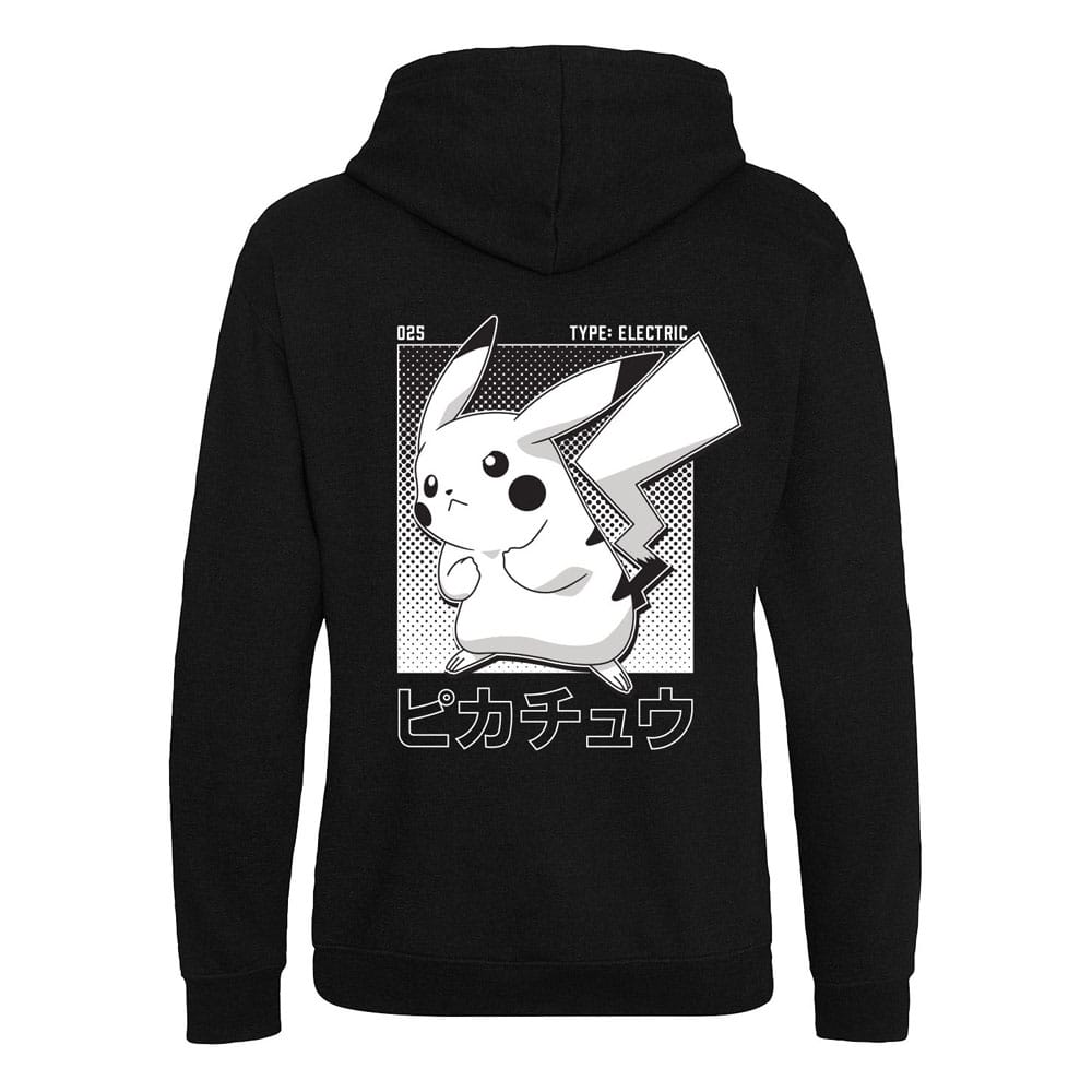 Pokemon Kapuzenpullover Halftone Pikachu Größe L - Versand: 5-7 Tage nach Bestellung