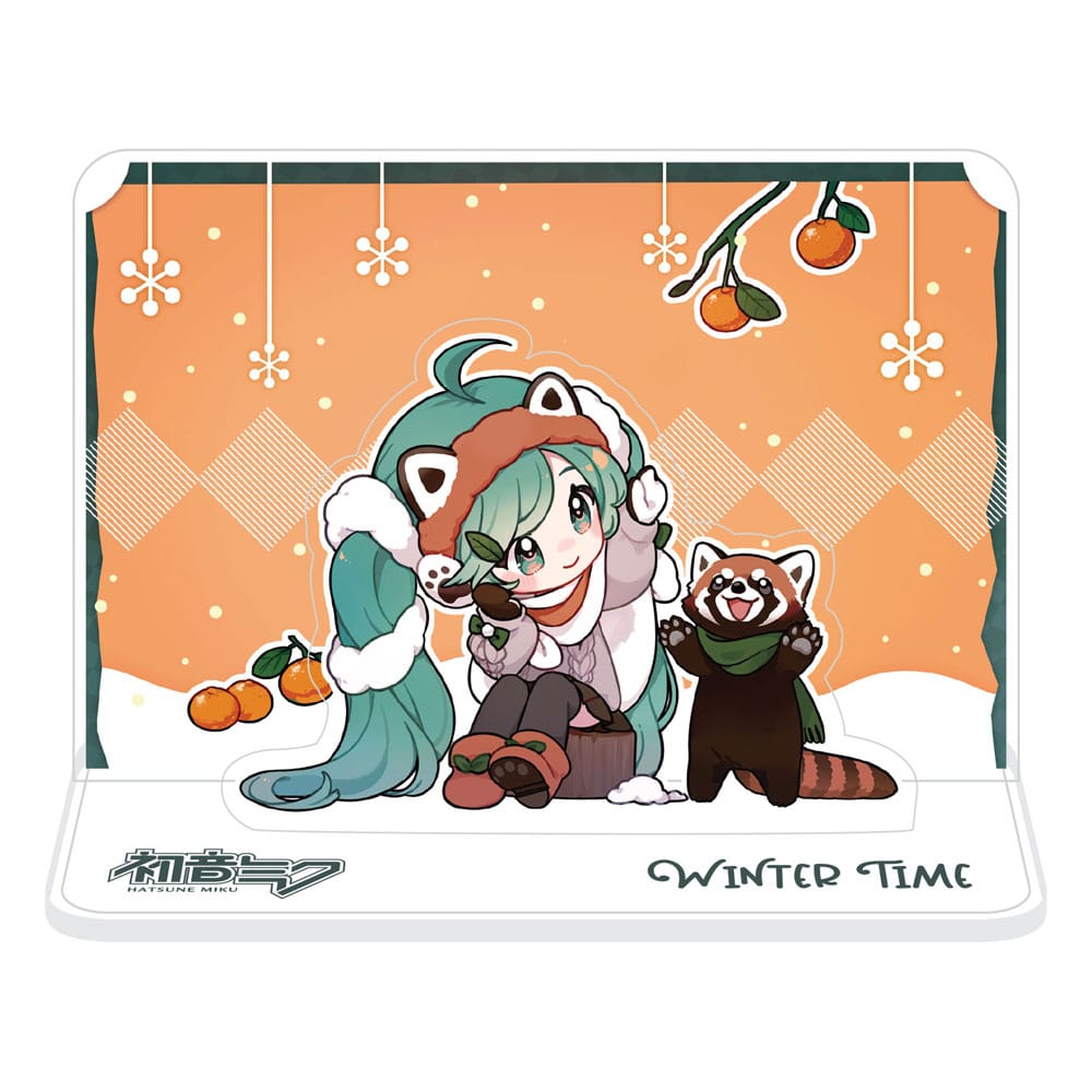 Hatsune Miku Acryl Figurenaufsteller aus Acryl Miku and Red Panda (Winter Time) 11 cm - Versand: 5-7 Tage nach Bestellung