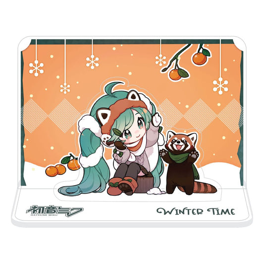 Hatsune Miku Acryl Figurenaufsteller aus Acryl Miku and Red Panda (Winter Time) 11 cm  - Versand: 5-7 Tage nach Bestellung