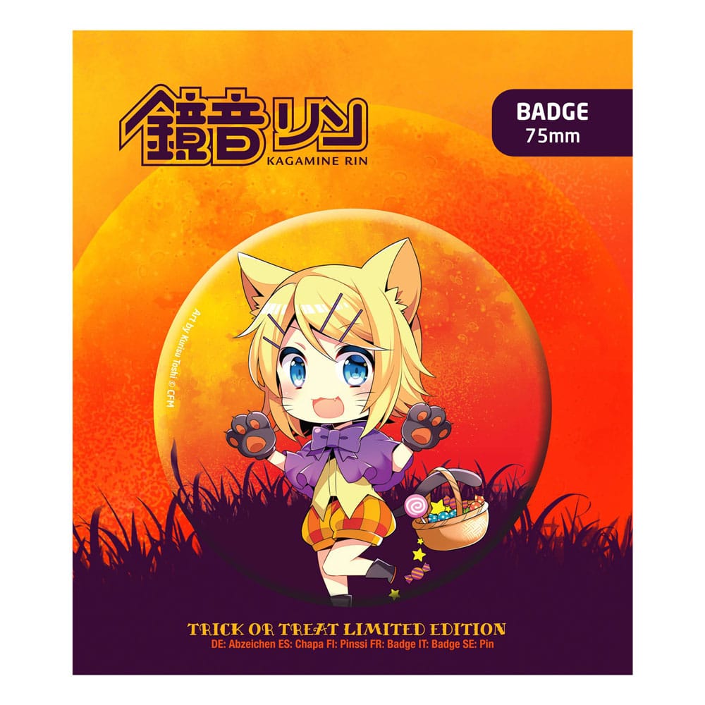 Hatsune Miku Ansteck-Button Halloween Limited Edition Kagamine Rin - Preorder - ETA: 09.10.2026