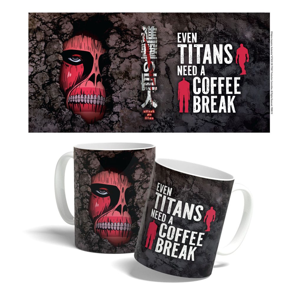 Attack on Titan Tasse Titan Coffee Break Time 325 ml - Versand: 5-7 Tage nach Bestellung