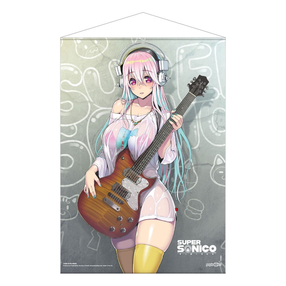 Super Sonico Wandrolle Super Sonico with Guitar 50 x 70 cm - Preorder - ETA: 08.02.2026