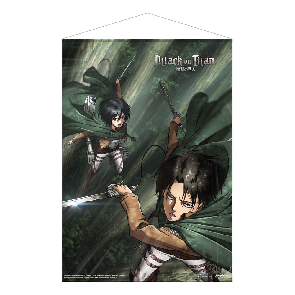 Attack on Titan Wandrolle Mikasa and Levi 50 x 70 cm - Versand: 5-7 Tage nach Bestellung