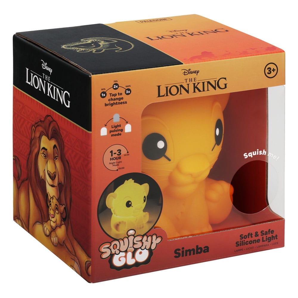 Disney Squishy Glo Silikon-Leuchte König der Löwen Simba 15 cm - Versand: 5-7 Tage nach Bestellung