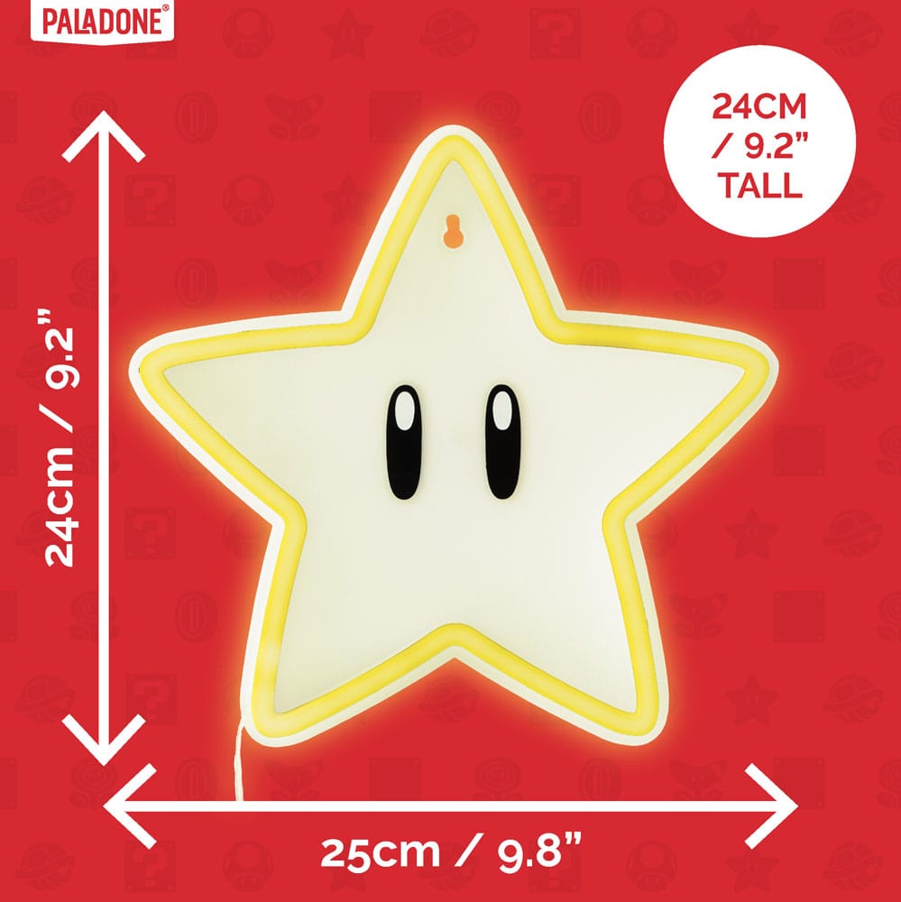 Super Mario LED Wandleuchte Super Star Neon - Versand: 5-7 Tage nach Bestellung