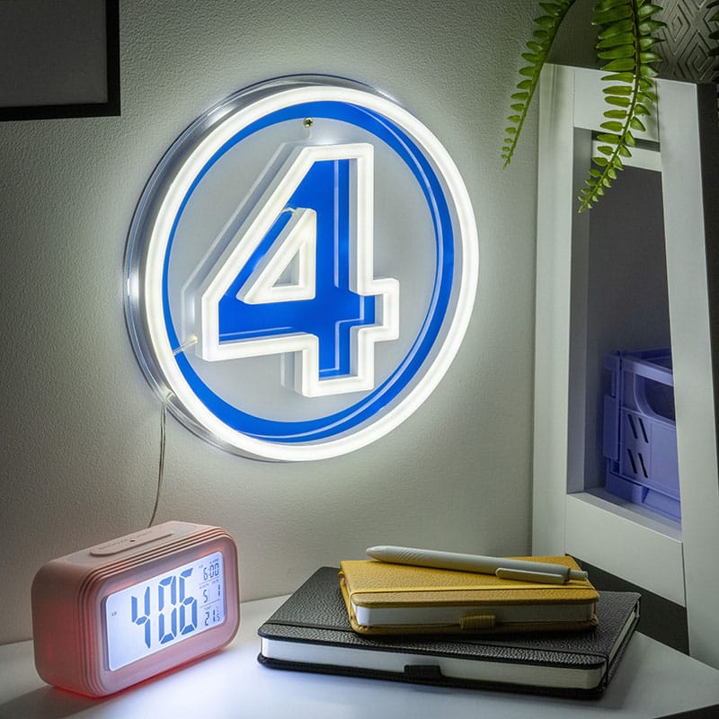 Fantastic Four LED Wandleuchte Logo Neon - Versand: 5-7 Tage nach Bestellung