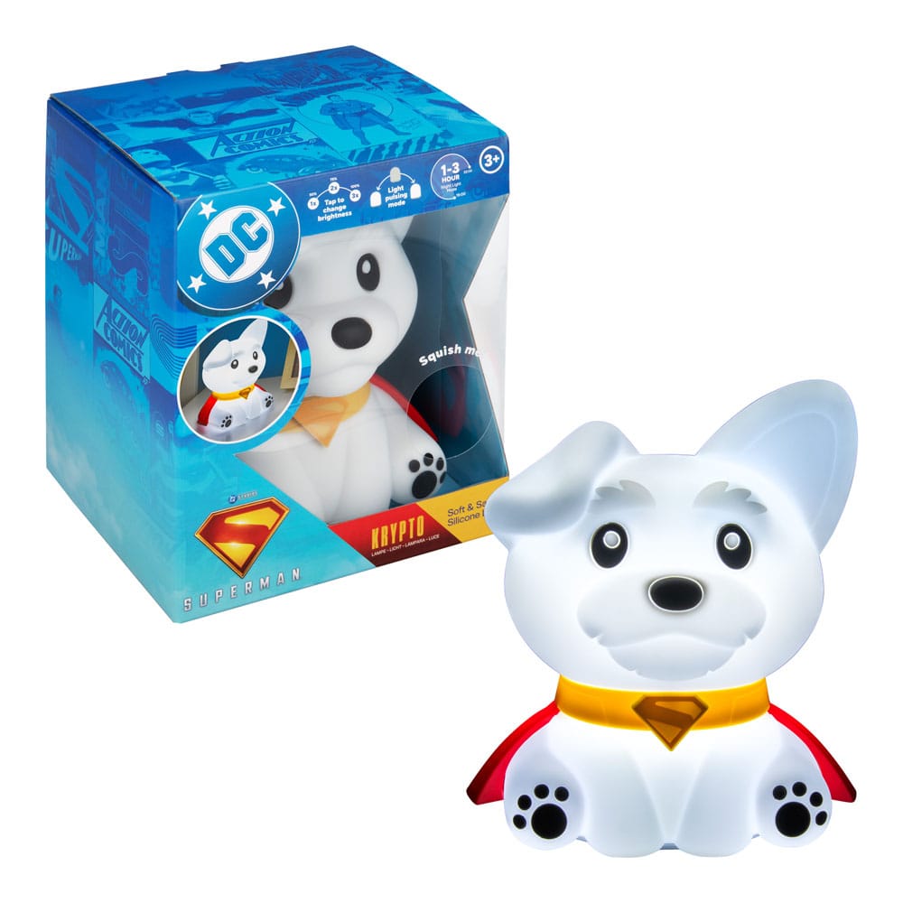DC Comics Squishy Glo Silikon-Leuchte Superman Krypto 17 cm - Versand: 5-7 Tage nach Bestellung