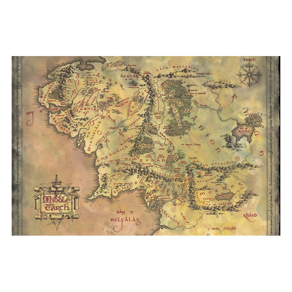 Herr der Ringe Poster Set Middle Earth 61 x 91 cm (4) - Preorder - ETA: 12.09.2025