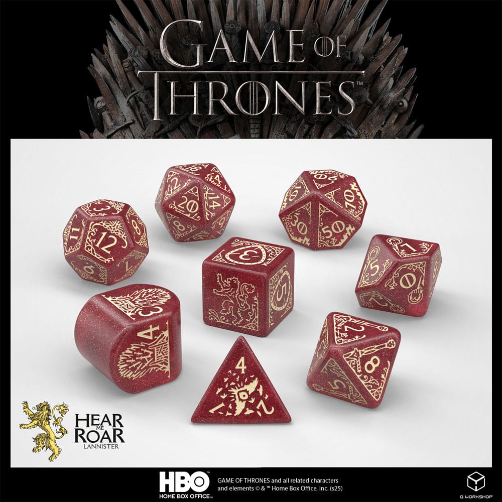 Game of Thrones Würfel Set Lannister (8) - Preorder - ETA: 22.11.2026