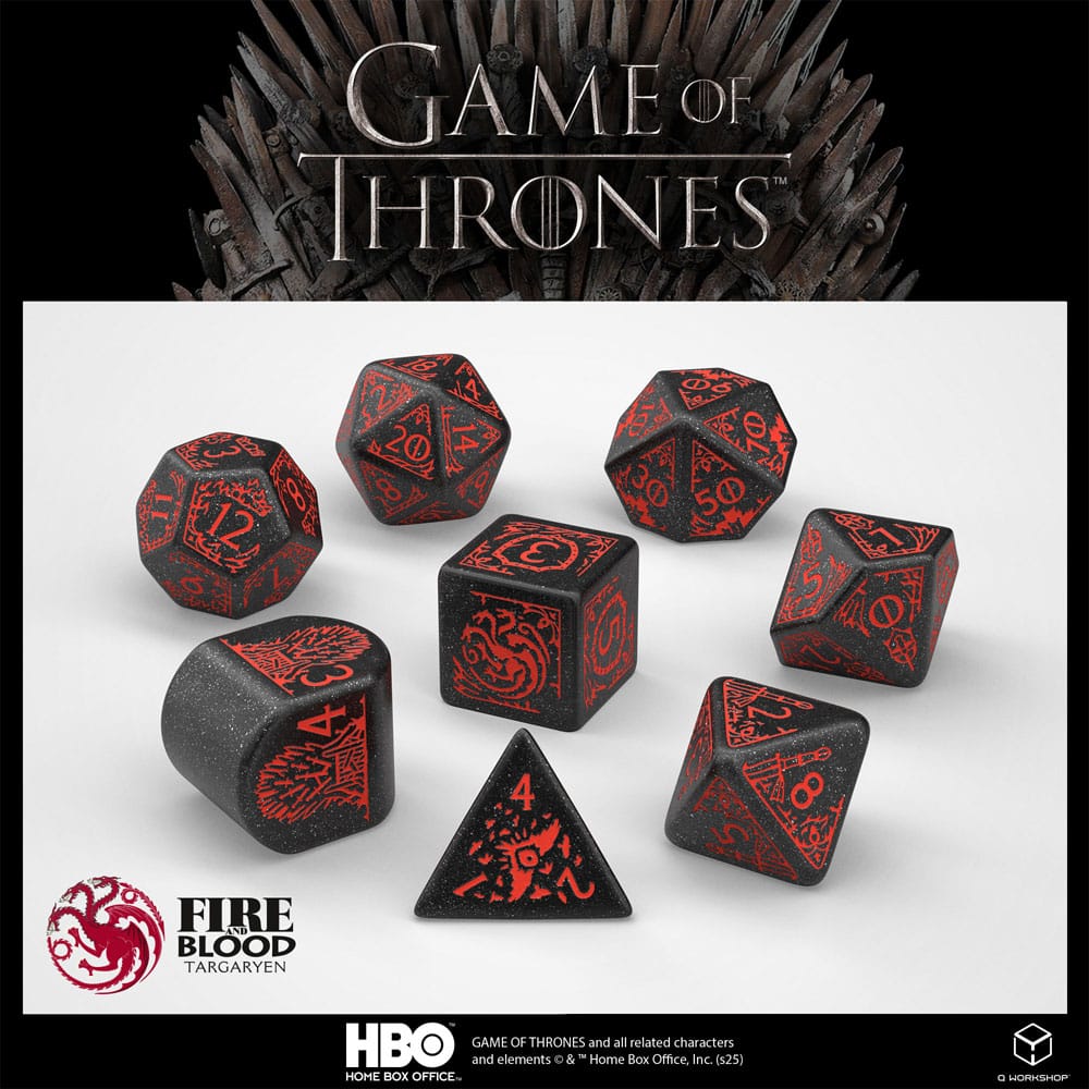 Game of Thrones Würfel Set Targaryen (8) - Versand: 5-7 Tage nach Bestellung