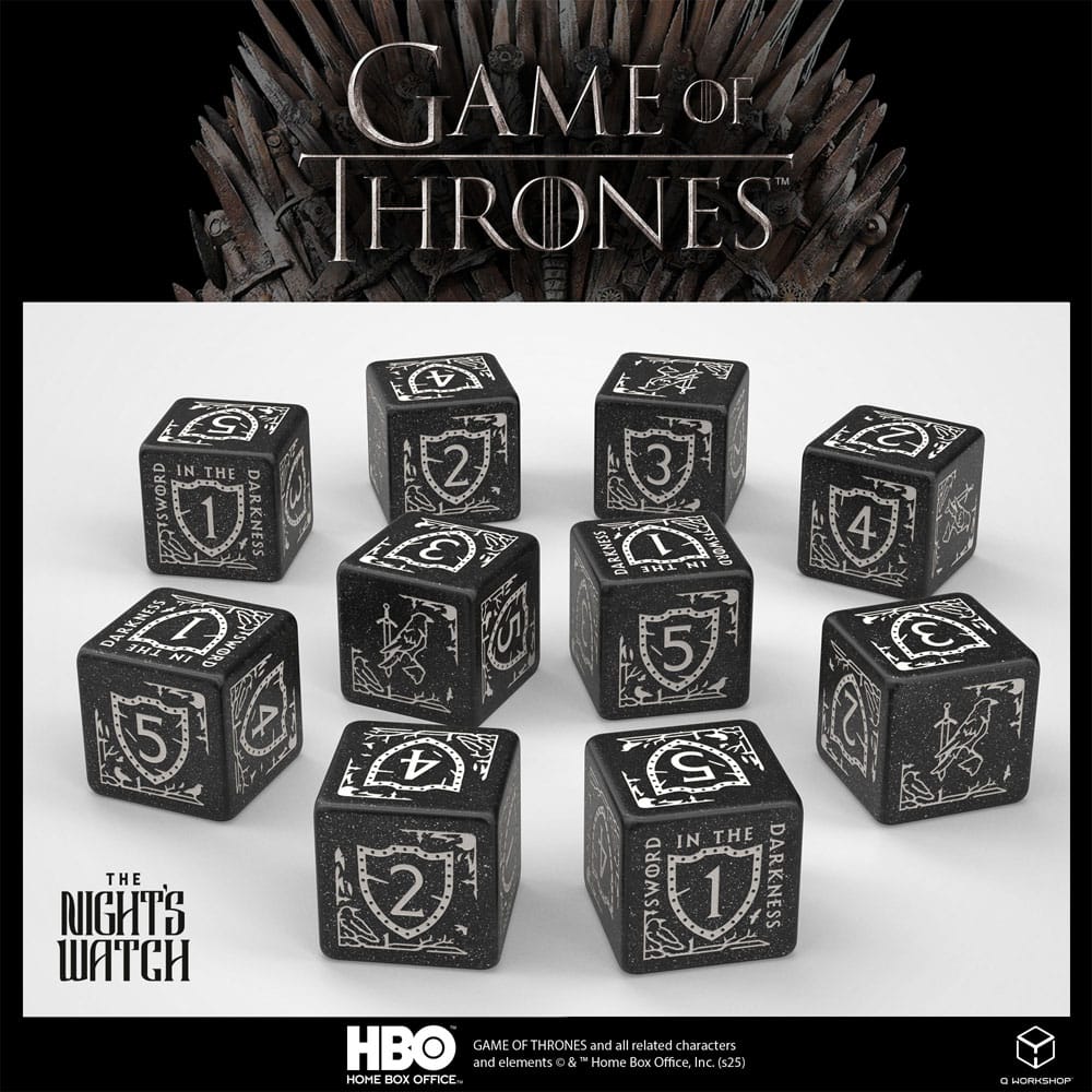 Game of Thrones Würfel Set Night's Watch 10xD6 (10) - Versand: 5-7 Tage nach Bestellung