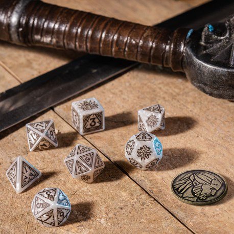The Witcher Würfel Set Geralt The White Wolf (7) - Versand: 5-7 Tage nach Bestellung