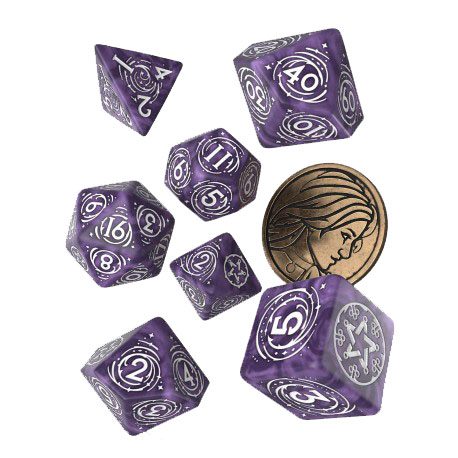 The Witcher Würfel Set Yennefer Lilac and Gooseberries (7) - Versand: 5-7 Tage nach Bestellung