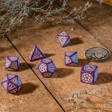 The Witcher Würfel Set Yennefer Lilac and Gooseberries (7) - Versand: 5-7 Tage nach Bestellung