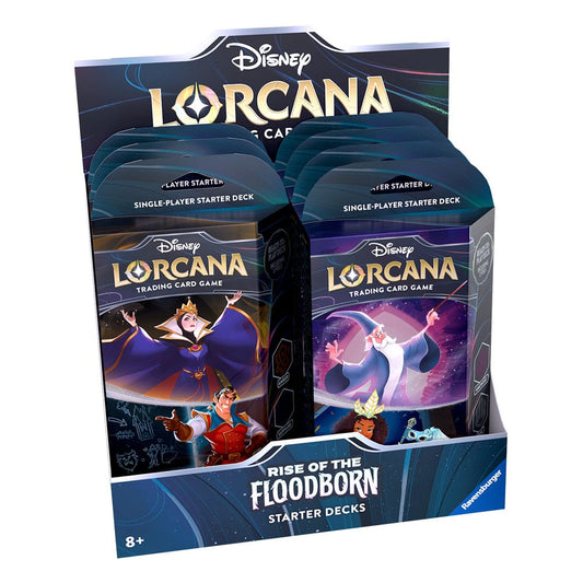 Disney Lorcana TCG Rise of the Floodborn Starter Decks Display (8) *Englische Edition* - Versand: 5-7 Tage nach Bestellung
