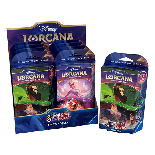Disney Lorcana TCG Shimmering Skies Starter Decks Display (8) *Englische Edition* - Versand: 5-7 Tage nach Bestellung