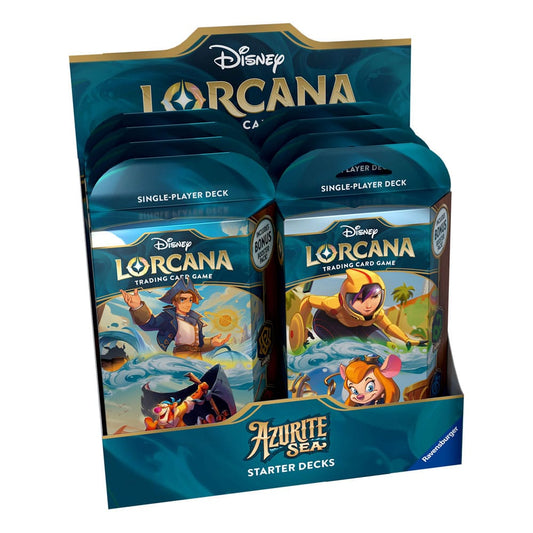 Disney Lorcana TCG Azurite Sea Starter Decks Display (8) *Englische Edition* - Versand: 5-7 Tage nach Bestellung