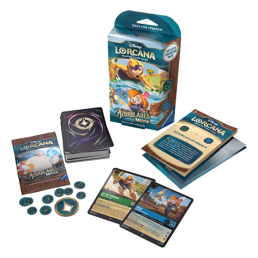 Disney Lorcana TCG Azurblaues Meer Starter Decks Display (8) *Deutsche Edition* - Preorder - ETA: 31.10.2025