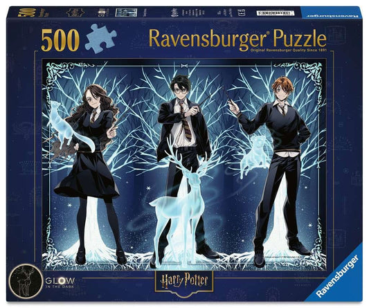 Harry Potter Glow-in-the-Dark Puzzle Leuchtender Patronus (500 Teile) - Versand: 5-7 Tage nach Bestellung