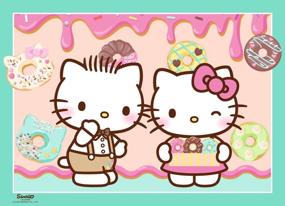 Hello Kitty Puzzles 4er-Pack Los geht's, Hello Kitty! (4x100 Teile) - Versand: 7 Tage nach Bestellung
