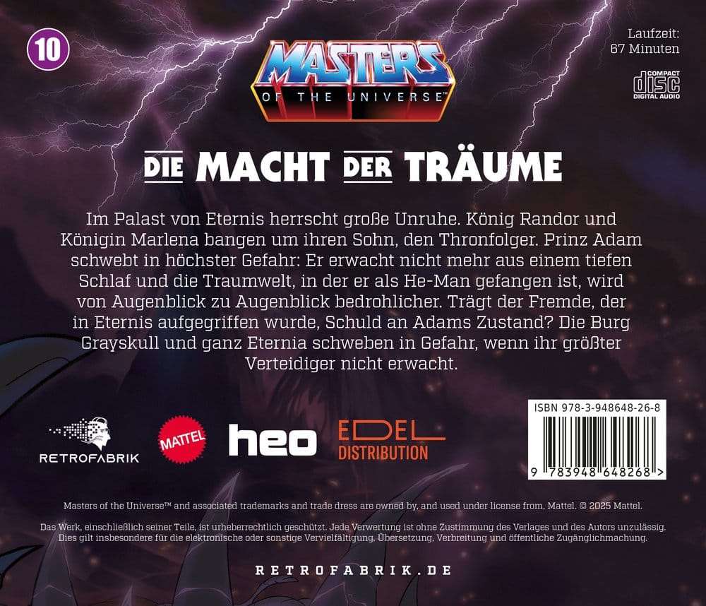 Masters of the Universe Hörspiel-CD Folge 10: Die Macht der Träume *Deutsche Version* - Preorder - ETA: 25.09.2026