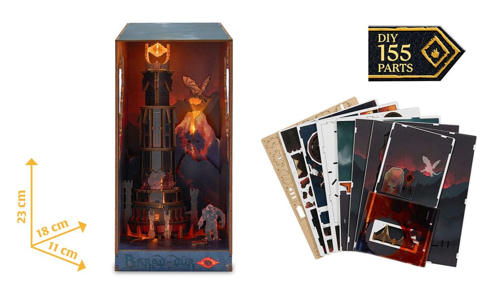 Der Herr der Ringe Tiny Adventures Book Nook Mini-Diorama Barad-Dûr 23 cm - Preorder - ETA: 25.11.2025