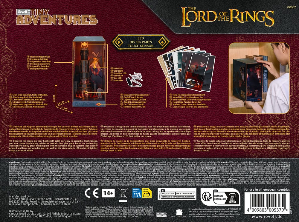 Der Herr der Ringe Tiny Adventures Book Nook Mini-Diorama Barad-Dûr 23 cm - Preorder - ETA: 25.11.2025