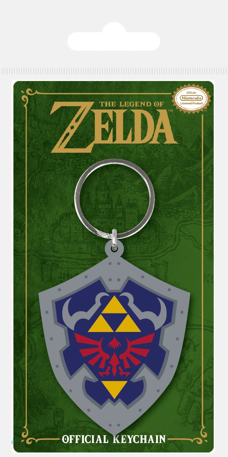 Legend of Zelda Gummi-Schlüsselanhänger Hylia-Schild 6 cm - Preorder - ETA: 09.10.2026