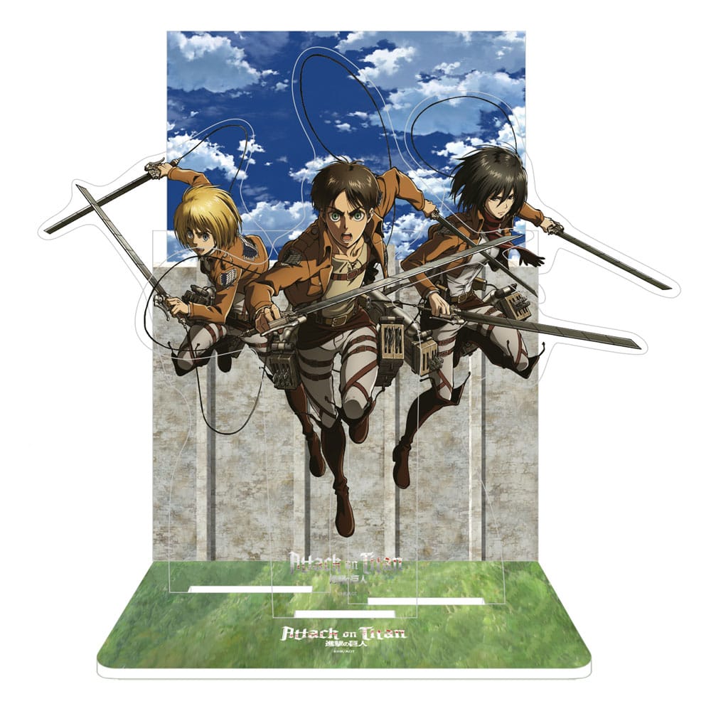 Attack on Titan Acryl Diorama Eren, Mikasa & Armin 20 cm - Versand: 7 Tage nach Bestellung