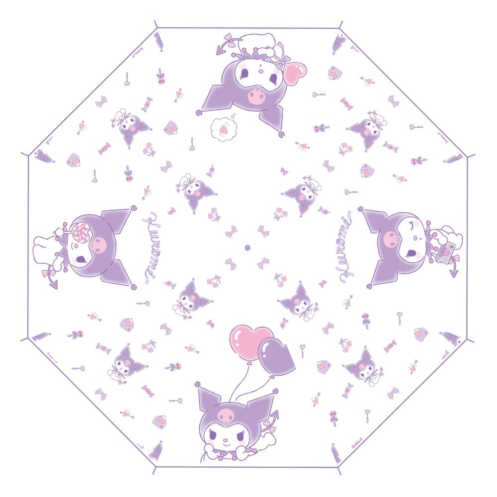 Sanrio Cane Regenschirm Kuromi Kawaii Transparent - Versand: 7 Tage nach Bestellung