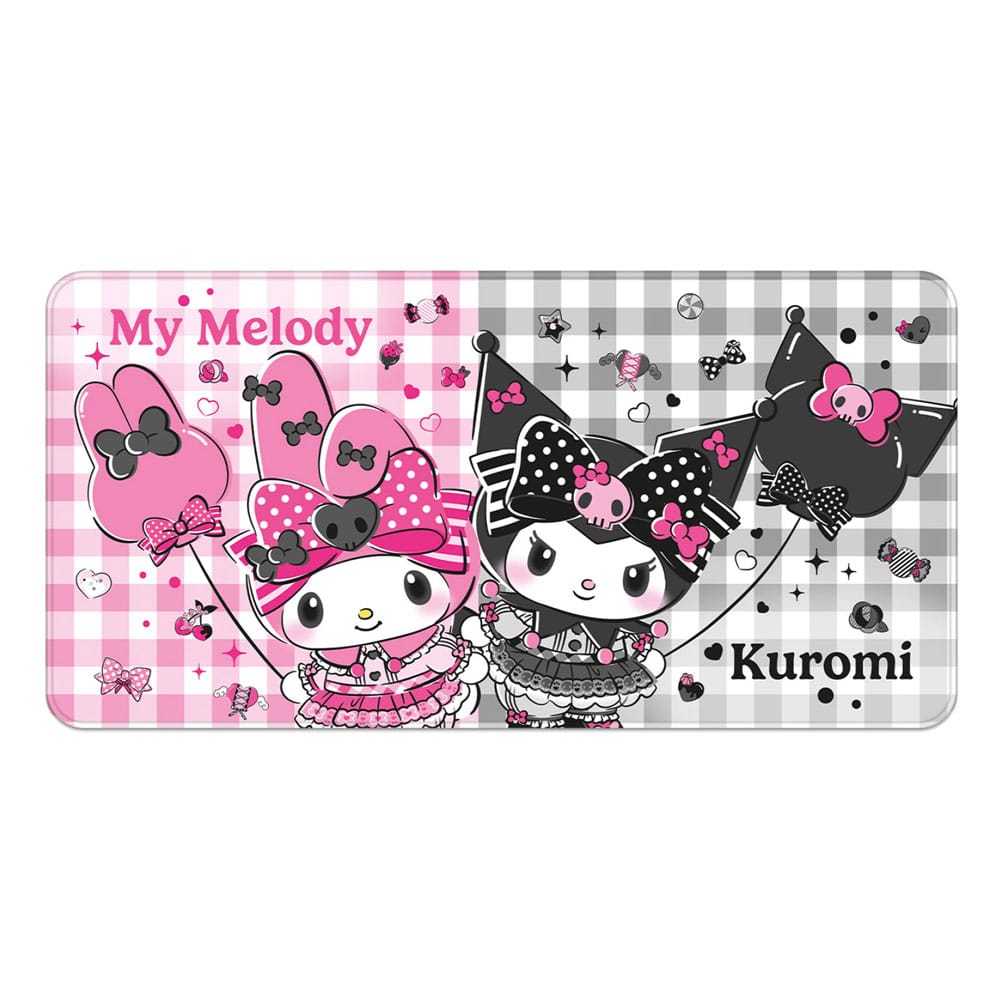 Sanrio Pink Black Party Series XXL Mousepad My Melody & Kuromi - Versand: 7 Tage nach Bestellung