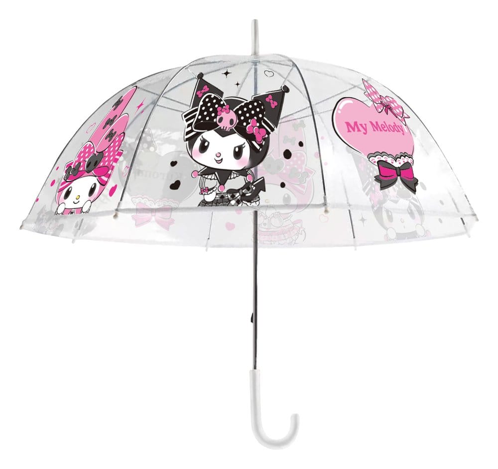 Sanrio Pink Black Party Series Regenschirm Kuromi & My Melody Transparent - Preorder - ETA: 25.08.2026