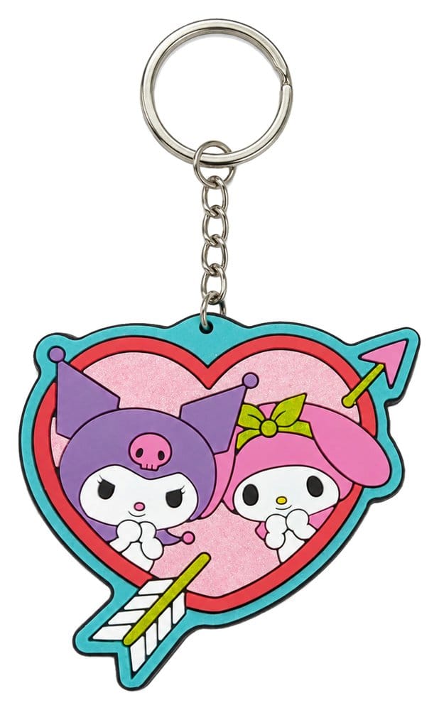Sanrio Gummi-Schlüsselanhänger Kuromi & My Melody 6 cm - Preorder - ETA: 25.01.2027