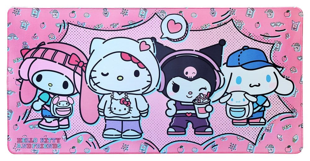 Sanrio Pink Black Party Series XXL Mousepad Hello Kitty & Friends Pop - Versand: 7 Tage nach Bestellung