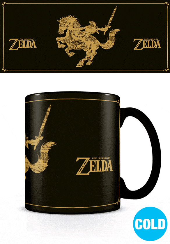 Legend of Zelda Tasse mit Thermoeffekt Map - Versand: 5-7 Tage nach Bestellung