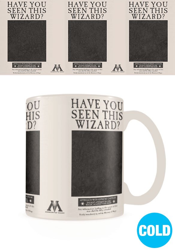 Harry Potter Tasse mit Thermoeffekt Wanted Sirius Black - Versand: 7 Tage nach Bestellung