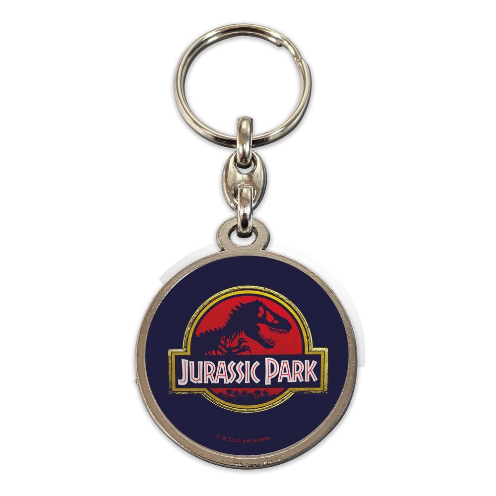 Jurassic Park Metall-Schlüsselanhänger Movie Logo 7 cm - Preorder - ETA: 20.10.2026