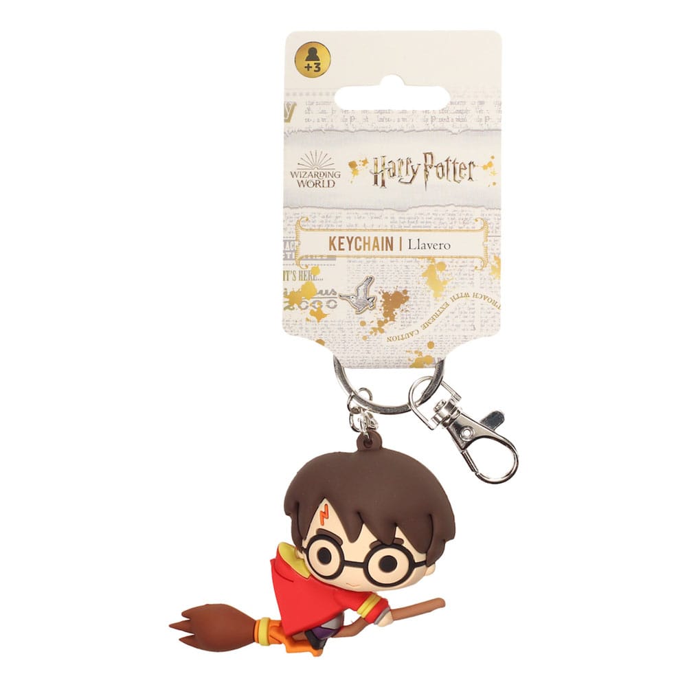 Harry Potter Gummi-Schlüsselanhänger Harry Potter & Broomstick 7 cm - Versand: 5-7 Tage nach Bestellung