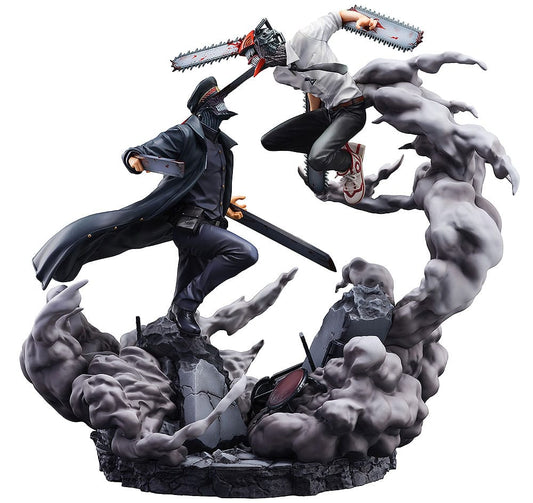 Chainsaw Man Statue Super Situation Figure Chainsaw Man vs. Samurai Sword 26 cm - Versand: 5-7 Tage nach Bestellung