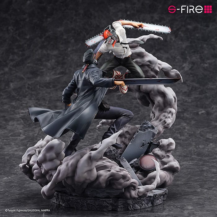 Chainsaw Man Statue Super Situation Figure Chainsaw Man vs. Samurai Sword 26 cm - Versand: 5-7 Tage nach Bestellung