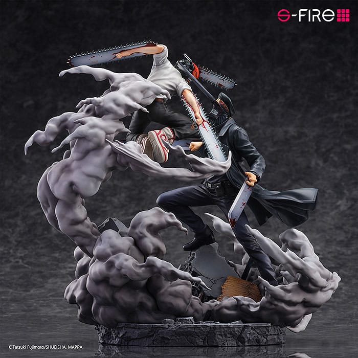 Chainsaw Man Statue Super Situation Figure Chainsaw Man vs. Samurai Sword 26 cm - Versand: 5-7 Tage nach Bestellung
