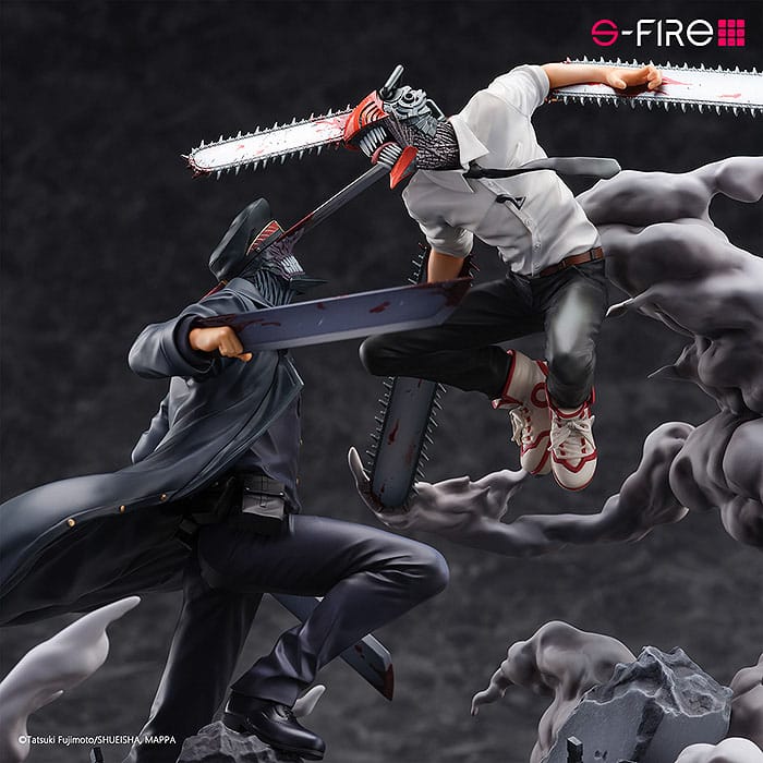 Chainsaw Man Statue Super Situation Figure Chainsaw Man vs. Samurai Sword 26 cm - Versand: 5-7 Tage nach Bestellung